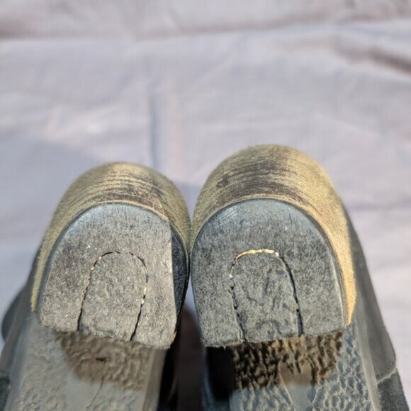 Fly London Black Suede and Leather Sipper Ankle Boots Women Size 38 - Picture 9 of 10